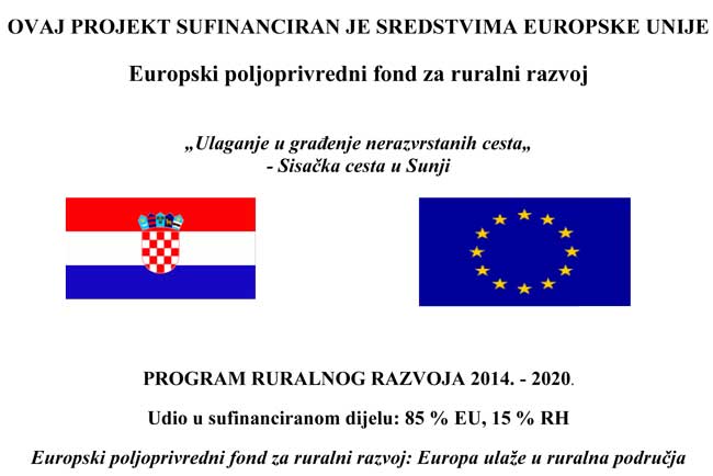 Opcina Sunja M722 EU oznacavanje ulaganja