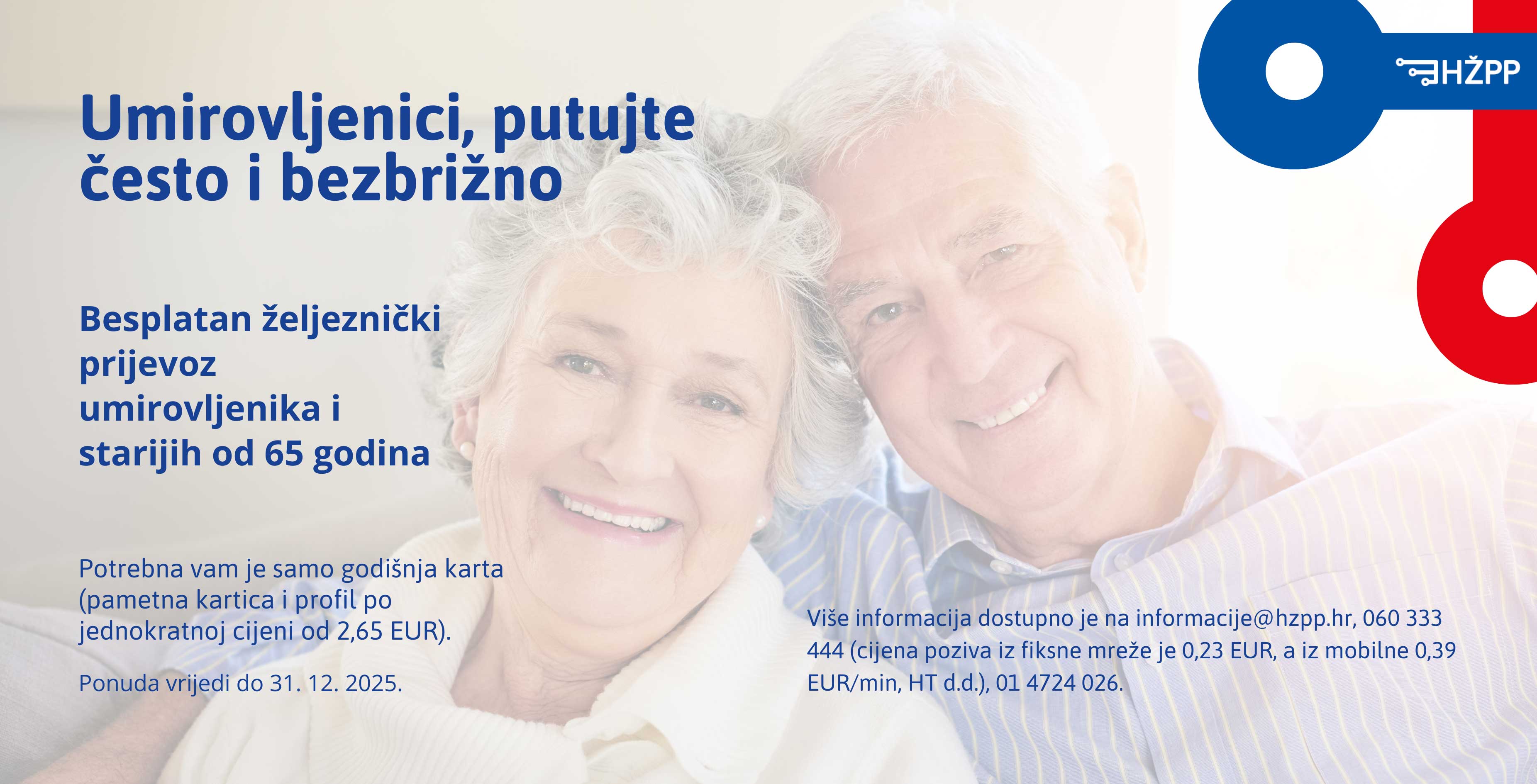 Nastavlja se projekt besplatnoga željezničkog prijevoza umirovljenika